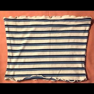 A Red and Blue & White Top